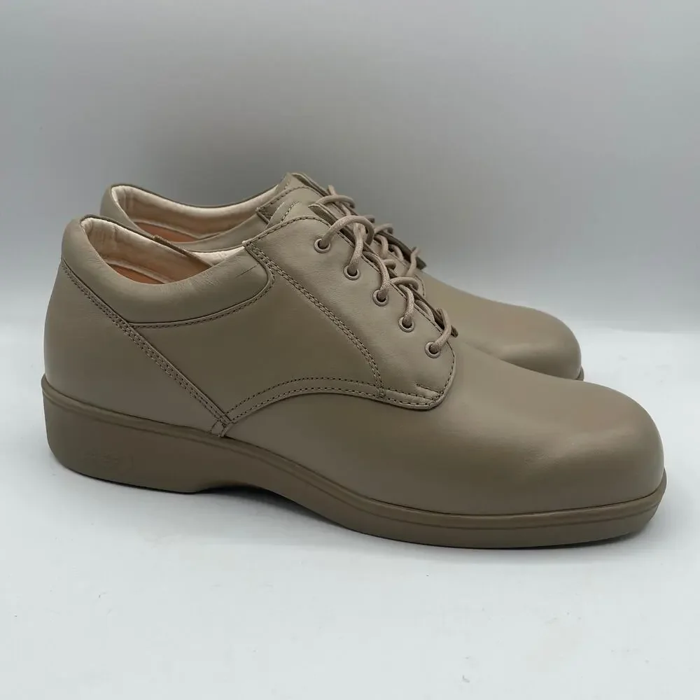 Apex 1274W Ambulator Lace Up Oxford Tan Diabetic Comfort Shoes Womens Size 10